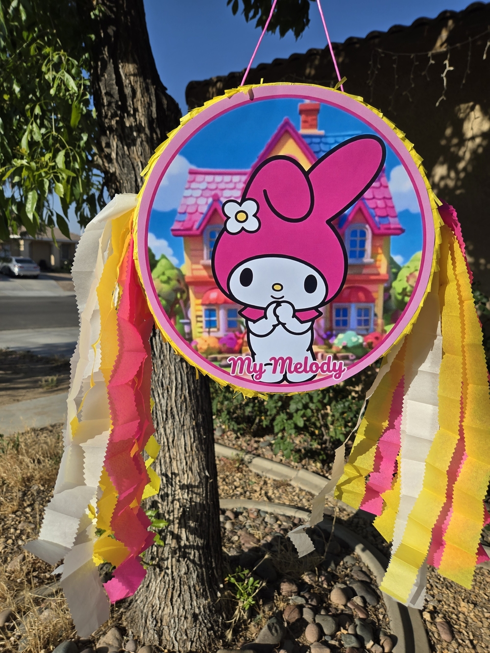 My Melody Piñata ,Perfect For A Birthday  Party or Decoration - Pink & Yellow.